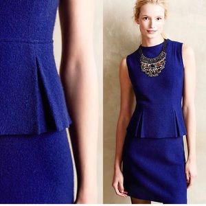 Royal blue wool dress